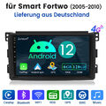 Android 12 CarPlay Für Smart Fortwo 451 2005-2010 Autoradio GPS Navi FM 6+128GB