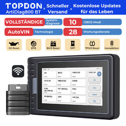 2024 TOPDON AD800 BT Profi Diagnosegerät Auto KFZ OBD2 Scanner ALLE SYSTEM TPMS⭐⭐⭐⭐⭐10000+ verkauft✅Bluetooth✅110+ Marken✅32G✅ABS,ETS