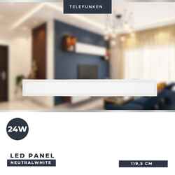 TELEFUNKEN Deckenlampe LED 24W Panel Eckig Weiß