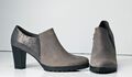 Gabor Damen Stiefeletten 8cm Absatz Glatt- und Nubukleder anthrazit taupe Gr. 41