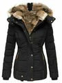 Damen Navahoo warm Winter Jacke Langer Teddyfell jacke Parka Mantel Coat Anbau