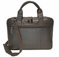 Dermata Laptoptasche aus Vollrindleder 41 cm 16" braun Leder bei Bowatex