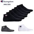 6 Paar Champion Sportsocken Ankle Socken weiß grau schwarz Strümpfe Quarter 6er