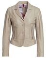 Milestone Damen Leder Jacke Blazer Verona Beige Gr. 38/40