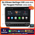 DAB+ Carplay 128GB Android 13 Autoradio GPS Für Citroen Berlingo 2 B9 2008-2019