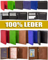 Herren Geldbörse aus ♥ ECHT LEDER ♥ Geldbeutel Brieftasche Portemonnaie Unisex