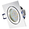 Chrom | IP44 Einbauleuchten Marin | 220Volt | 7W LED | Bad, Dusche & Feuchtraum