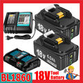 2X 18V 6000mAh Akku Für Makita Lithium BL1850 B BL1830B LXT BL1860B / Ladegerät