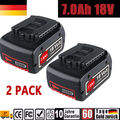 2x Für Bosch Professional 18V 7.0Ah BAT609 18Volt BAT618 BAT620 GSR GSB Batterie