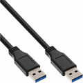 InLine® USB 3.0 Kabel A zu A schwarz 1m