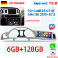 6+128G 8.8" Carplay Android 13 Autoradio GPS Für Audi A6 C6 4F MMI 3G 2010-2012