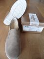 Semler Judith Damen Schuhe Komfort Slipper Gr. 40 / 6 1/2 Beige  Leder Weite H