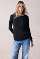 CECIL 302754 BASIC Sweatshirt langarm Feinstrickpullover Strickdetails blau