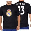 WOW! Adidas David Beckham 23 Real Madrid Herren T-Shirt Baumwolle schwarz S M L