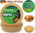 Backpapier Für Heißluftfritteuse 100 Stück Bpa-Frei, 16 Cm, Airfryer Backpapi EU