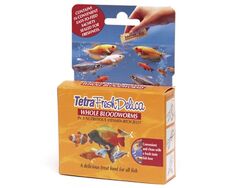 Tetra Fresh Delica natürliches Fischfutter Solegarnelen/Vollblutwürmer 16x3g Beutel