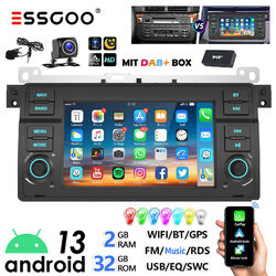 DAB+ 32G Android 13 Autoradio Carplay GPS RDS Für  BMW 3er E46 M3 Rover 75 MG ZT