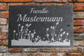 Türschild Namsschild Klingelschild Hausschild Schiefer mit Gravur Motiv: Wiese