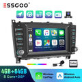 Android 13 4+64G Autoradio GPS KAM 4G Für Mercedes Benz CLC/G/C Klasse W203 W463