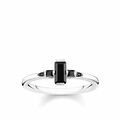 THOMAS SABO Ring, Zirkonia schwarz Baguette, 925 Sterlingsilber, TR2266-643-11