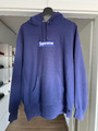 Supreme - Box Logo Hoodie Washed Navy 2021 - Größe L