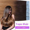 Invisible Tape Extensions 100% Remy Echthaar Tape In Haarverlangerung Skin Ombre