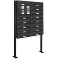 13er Premium Standbriefkasten mit Klingel Anthrazit RAL 7016 Postkasten 2x6