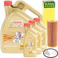 MANN ÖLFILTER + 8L CASTROL EDGE M 5W30 MOTORÖL für BMW 1ER 3ER 5ER M47 D20 M47