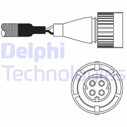 DELPHI ES10986-12B1 Lambdasonde Oxygen O2 Sensor Fingersonde, Beheizt 1420mm