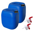 2 x 30 L Kanister Box Camping & Outdoor Wasserkanister + 2 x Auslaufhahn NEU. 