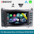 Für Mercedes Benz A B Klasse W169 W245 Carplay Android12 Autoradio BT WIFI + kam