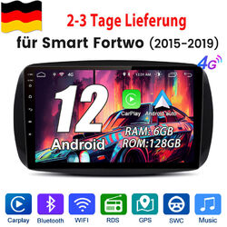 6+128GB 9'' Android 13 Autoradio GPS Navi 4G WIFI DAB BT Für Mercedes Benz Smart