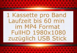 Überspielen von VHS, VHS-C, Hi8, Video8, Digital8, MiniDV auf DVD o. Stick Mp4