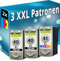3 DRUCKER PATRONEN 2x PG40 + CL41 für CANON IP2200 IP2500 IP2600 MX300 MX310