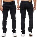 Herren Jeans Hose Regular Fit Dunkelblau Gerades Bein Stonewashed 2028 Übergröße