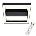 Brilliant LED Deckenleuchte Icarus Schwarz 30cm 18W 1800lm RGB CCT Fernbedienung