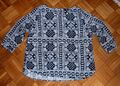 TOM TAILOR Shirt Bluse Tunika Gr.xl 40/42 lässig Viskose blau Muster