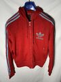 Adidas Kapuzenpullover Sweatshirt Anzug Rot GRÖSSE S Herren Sport Top Jacke