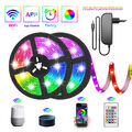 5m WiFi LED TV Band USB Streifen Smart Home APP Lichtleiste RGB dimmbar Stripe