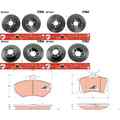 TRW BREMSSCHEIBEN + BELÄGE VORNE + HINTEN passend für VW POLO 6N1 6N2 6KV + LUPO