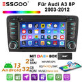 7" Autoradio Android 13 GPS Navi WIFI DAB+ Für Audi A3 S3 RS3 8P 8V Android Auto