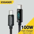 Essager Usb C zu Usb C Kabel 100W  1 Meter mit Anzeige Pd Schnell Ladegerät USBC