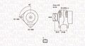 MAGNETI MARELLI Lichtmaschine Generator für Opel Vivaro Kasten F7 1.9 DTi