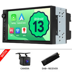 DAB+ Android 13 AUTORADIO 7" IPS Bildschirm Bluetooth 2 Din GPS Navigation Touch