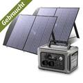 Solargenerator 299Wh Tragbares Powerstation 600W mit 100W Solar Panel Gebraucht