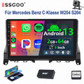 DAB+ Für Benz C Klasse W204 S204 KAM 2+64G Android 13 Carplay Autoradio GPS Navi