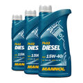 3 Liter (3x1) MANNOL Diesel 15W-40 API CH-4 SL Motoröl Diesel 15W40