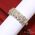 Wundervoller Ring Weissgold Gelbgold 750 Diamanten ca. 0,84 ct. Gr 57 Gold