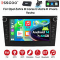 2+64G Für Opel Astra H Corsa C D Meriva Zafira A B DAB+ Autoradio Android 14 KAM