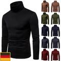 Basic Herren Rolli T-Shirt Gr S M L XL XXL Rollkragenpullover Rollkragen Pulli